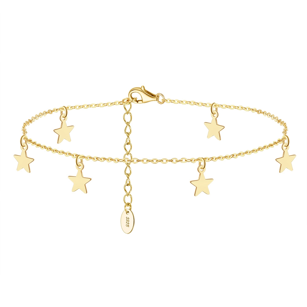 Brățări de picior - Brățară de picior din Argint Golden Star