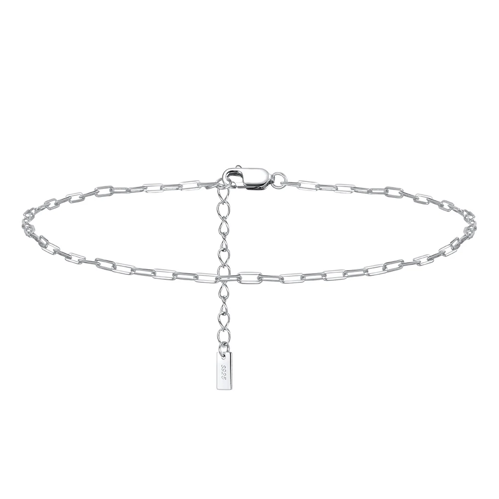 Brățări de picior - Brățară de picior din Argint Silver Paperclip Chain