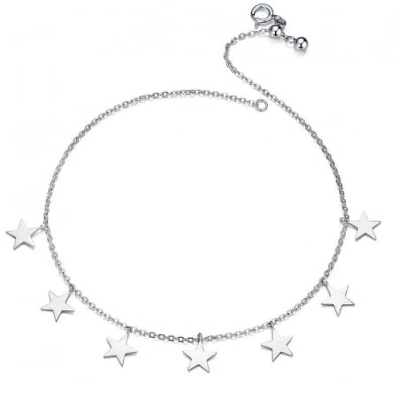Brățări de picior - Brățară de picior din argint Star String