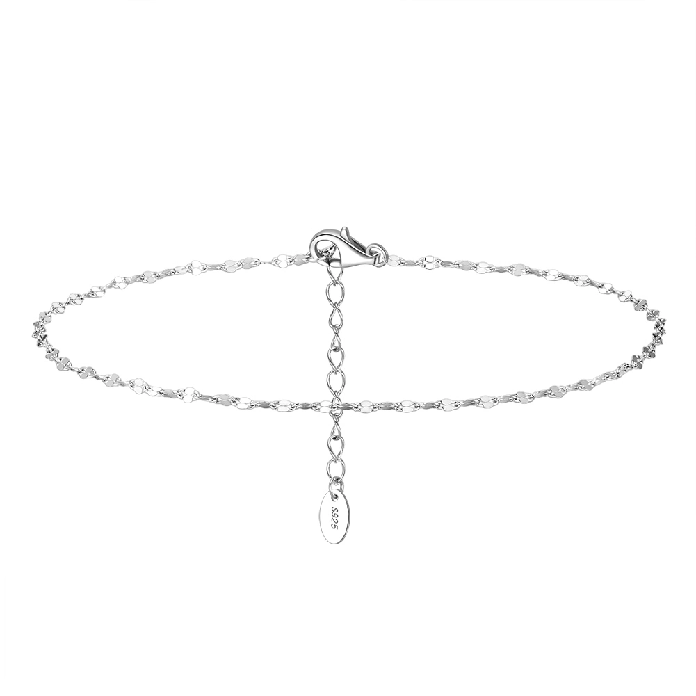 Produse Noi - Brățară de picior din argint Twisted Argintiu