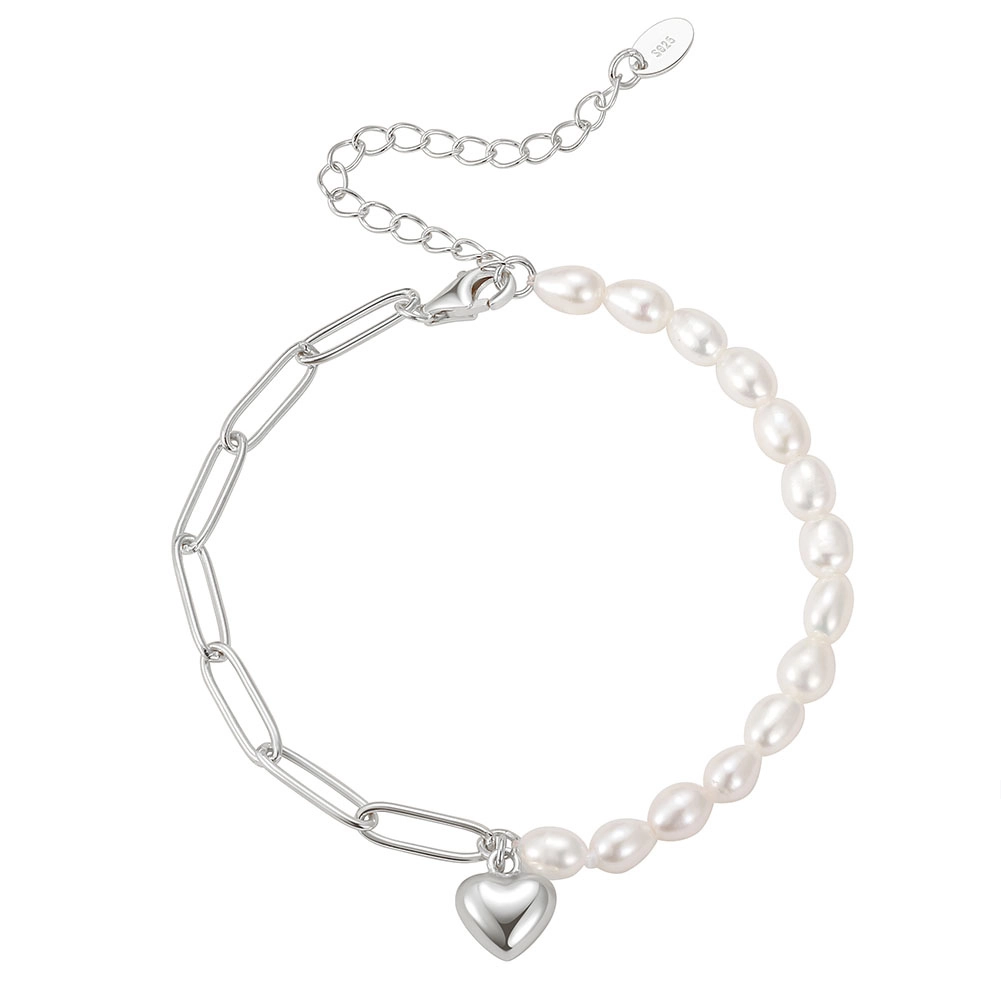Brățări - Brățară din Argint cu Perle Naturale de Cultură Heart & Harmony Silver