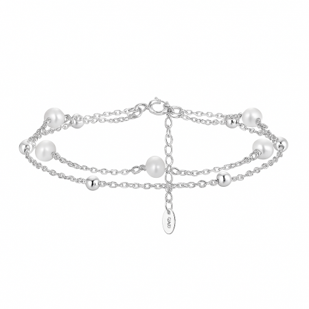 Brățări - Brățară din Argint cu Perle Naturale de Cultură Layers Pearl Silver