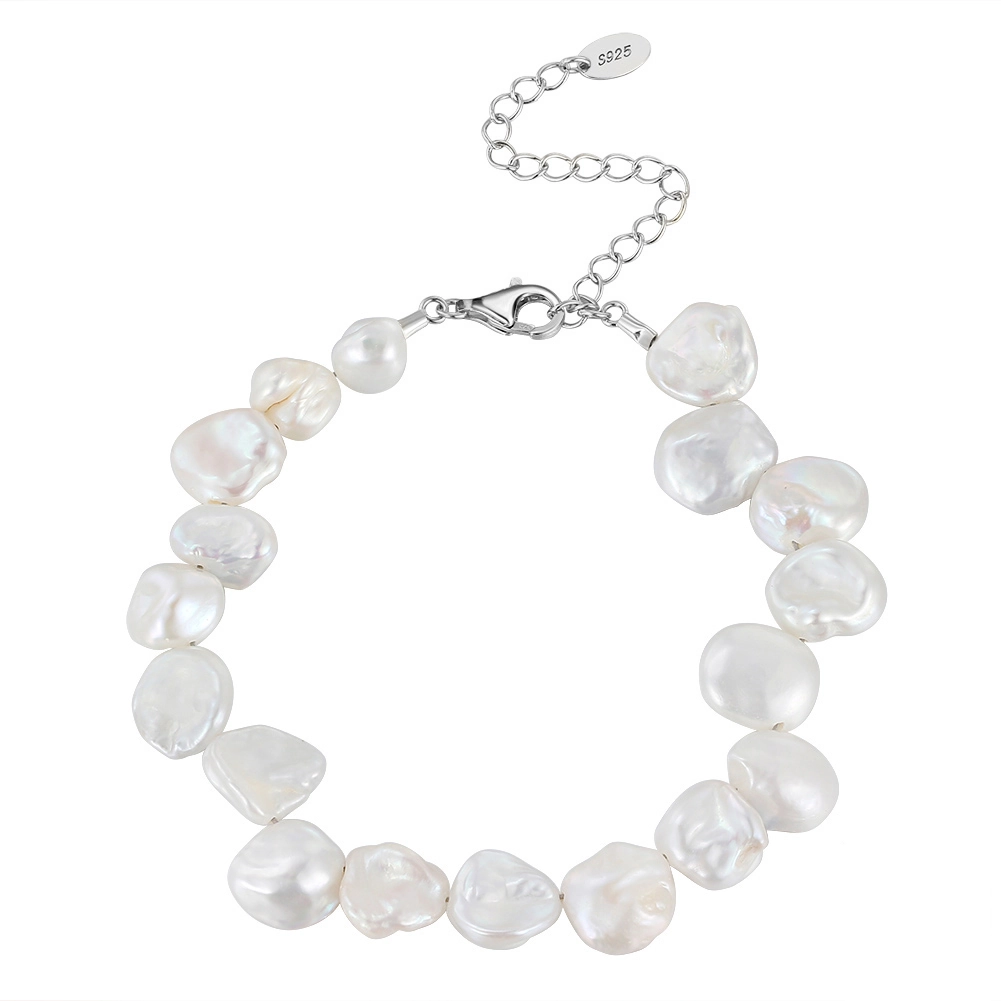 Brățări - Brățară din Argint cu Perle Naturale de Cultură Pearl Silver Flow