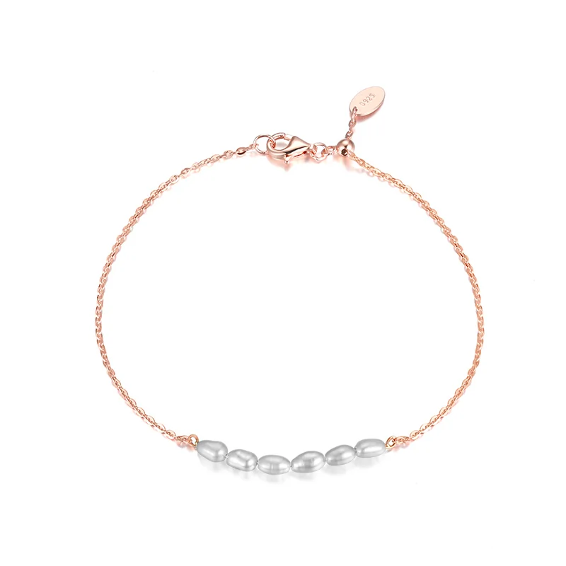 Brățări - Brățară din Argint cu perle naturale de cultură Rose Serenity