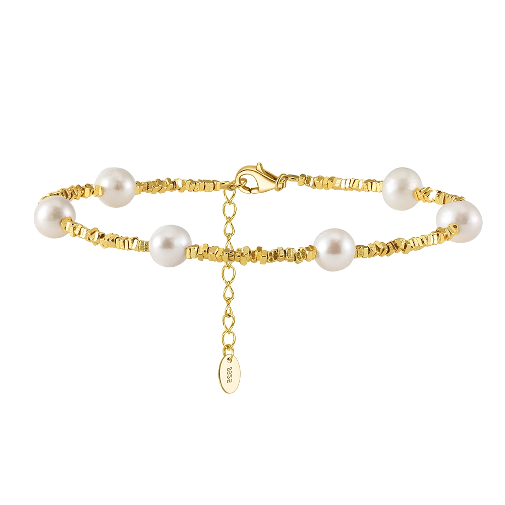 Brățări - Brățară din Argint cu Perle Naturale de Cultură Shine Pearl Golden