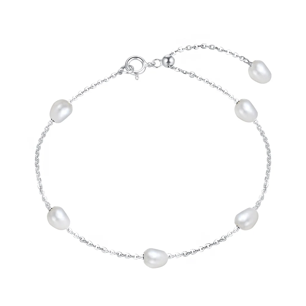 Bijuterii Perle Naturale - Brățară din Argint cu perle naturale de cultură Silver Pearl Whisper