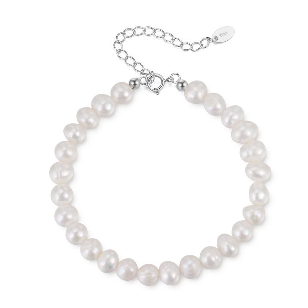 Bijuterii Perle Naturale - Brățară din argint cu perle naturale de cultură silver Raw Collection