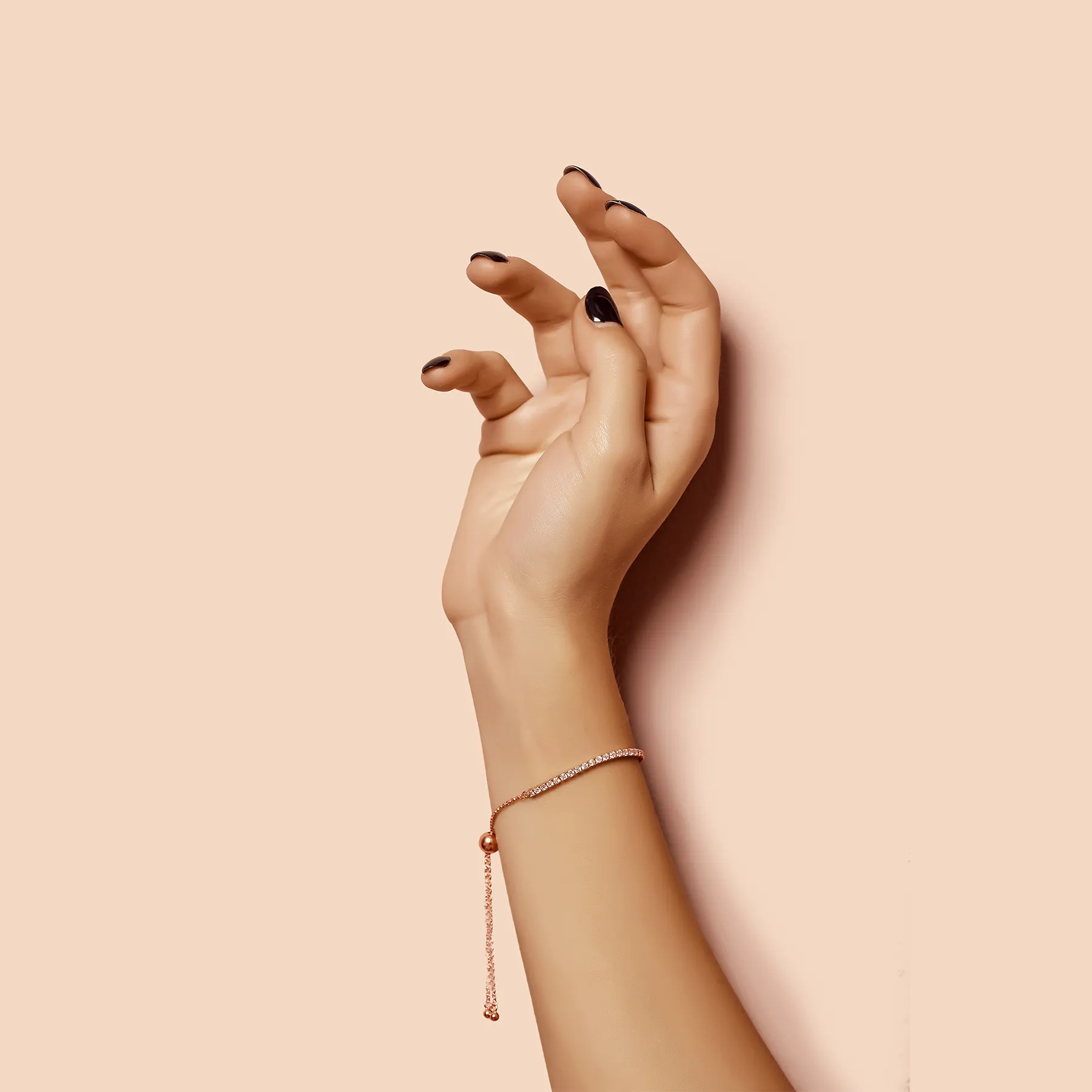 Brățări din argint - Brățară din argint Tennis Star Rose Gold