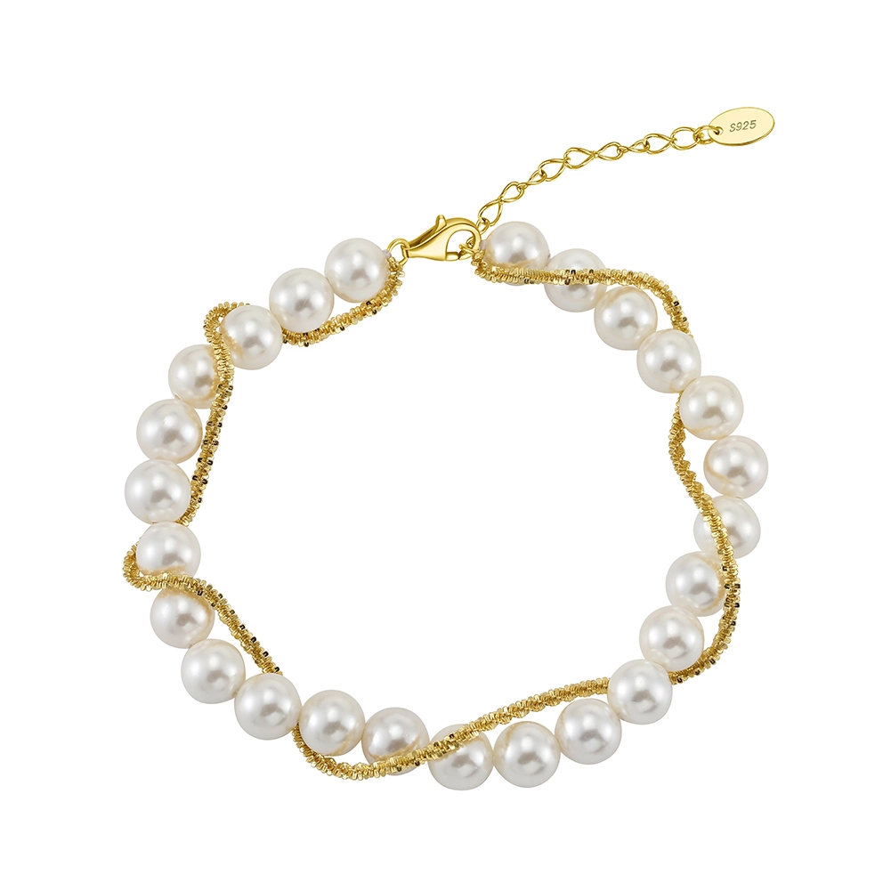 Brățări - Brățară din Argint Twisted  Elegance Gold