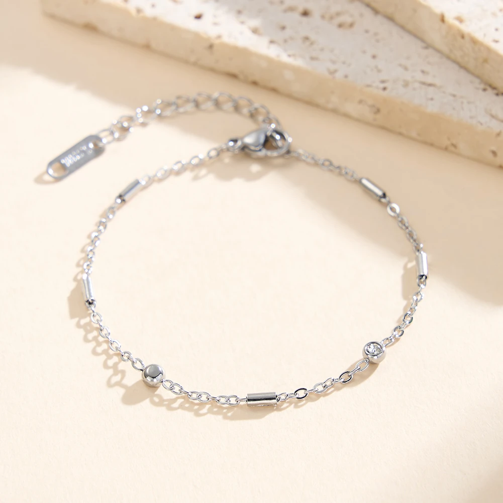 Produse Noi - Brățară Statement cu Cristale Zirconiu Dew Argintiu