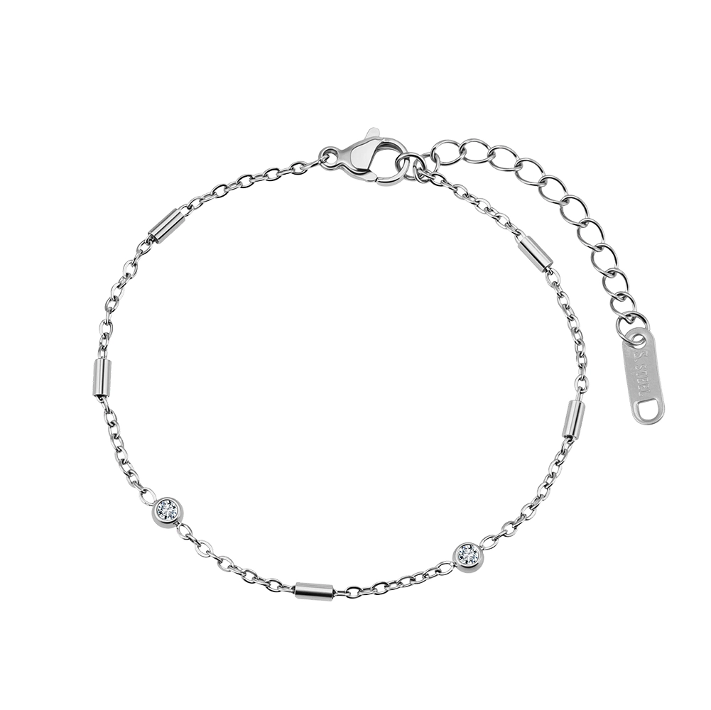 Produse Noi - Brățară Statement cu Cristale Zirconiu Dew Argintiu