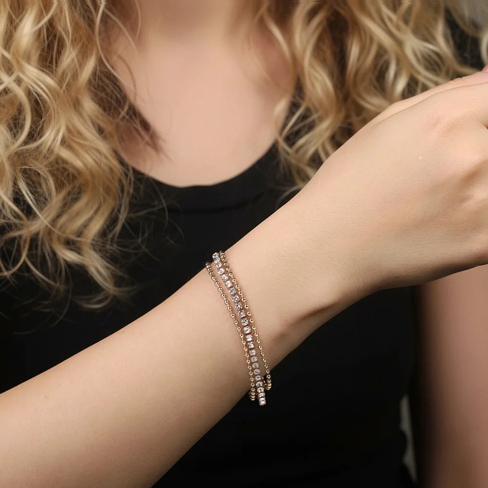 Produse Noi - Brățară Statement cu Cristale Zirconiu Duo Argintiu