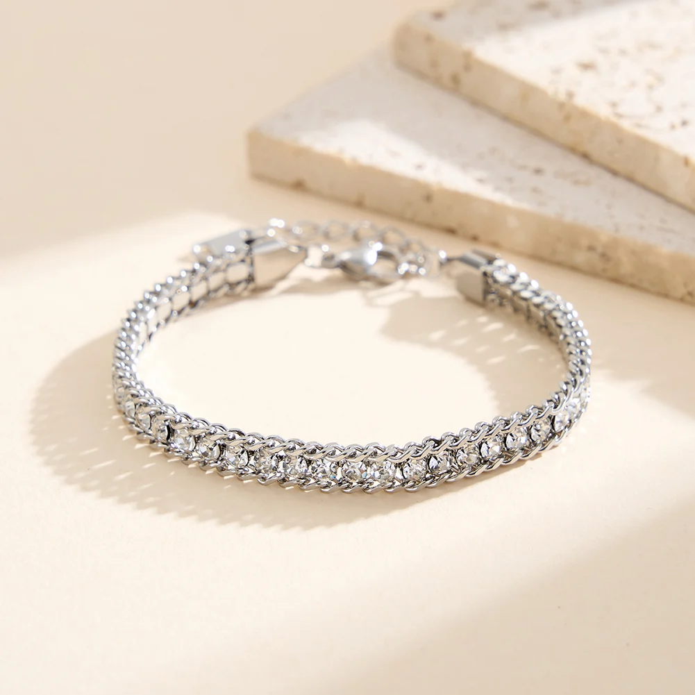 Produse Noi - Brățară Statement cu Cristale Zirconiu Empire Argintiu