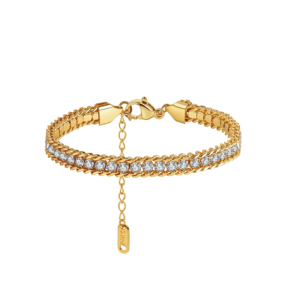 Produse Noi - Brățară Statement cu Cristale Zirconiu Empire Auriu