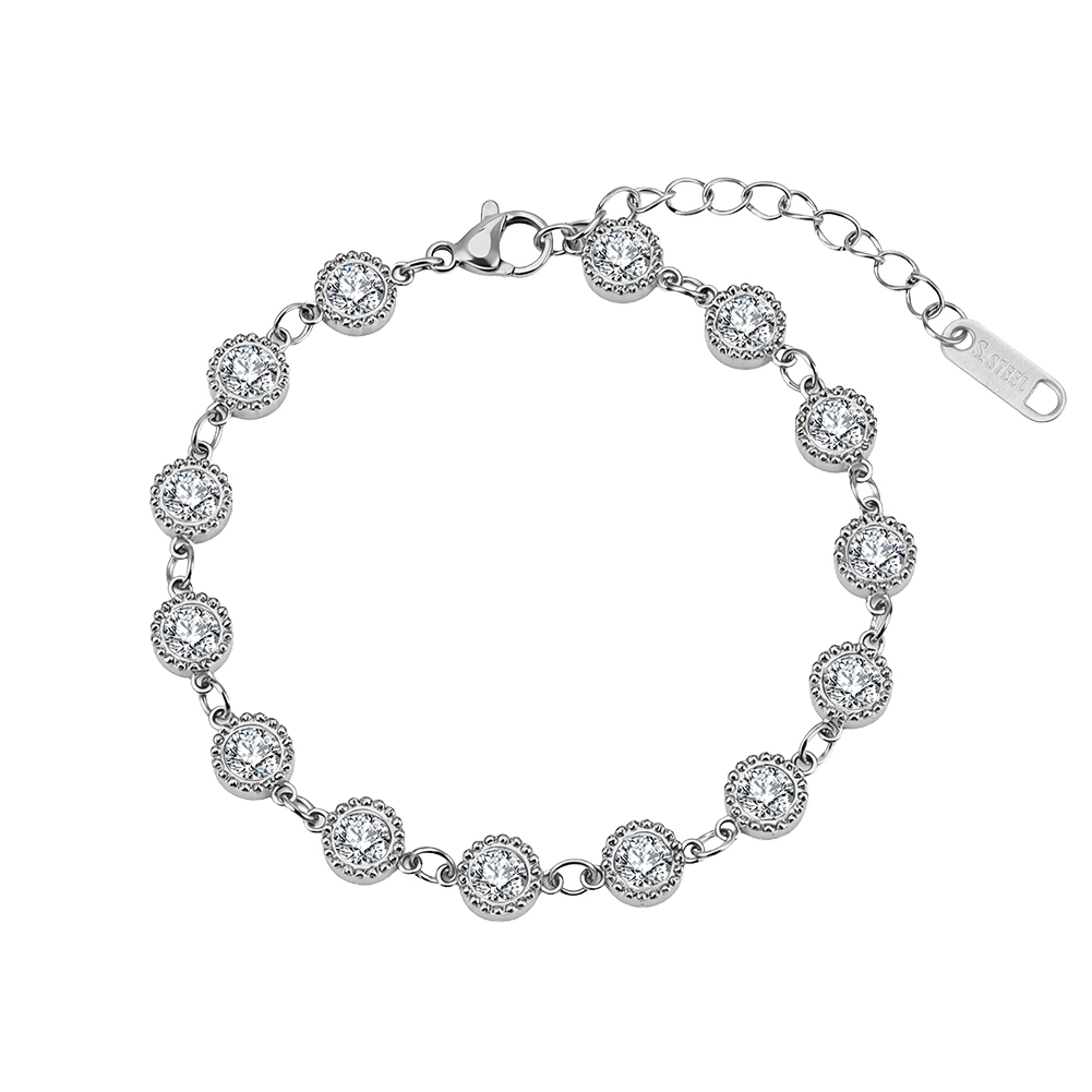 Produse Noi - Brățară Statement cu Cristale Zirconiu Glow Argintiu