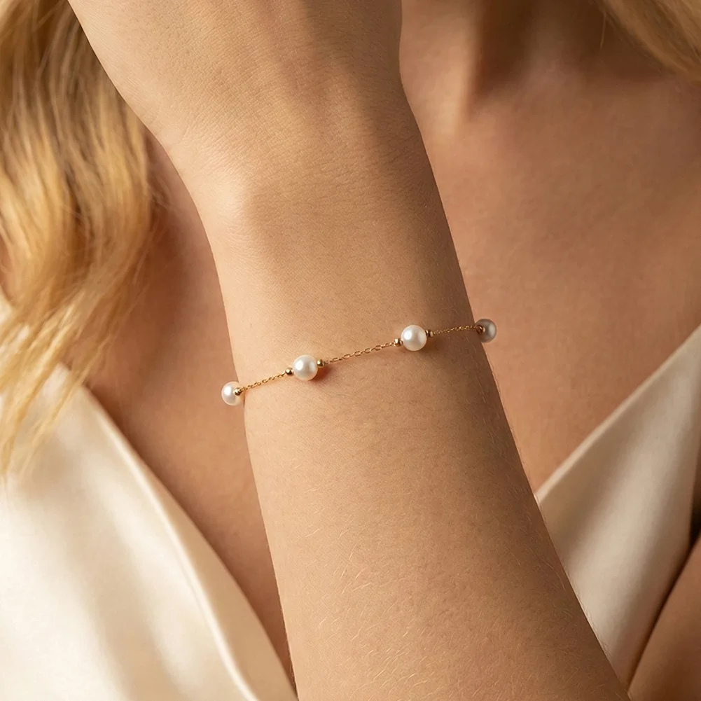 Brățări Statement - Brățară Statement cu Perle Shell Tide Auriu