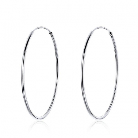 Cercei din argint - Cercei din argint Big Round Hoop