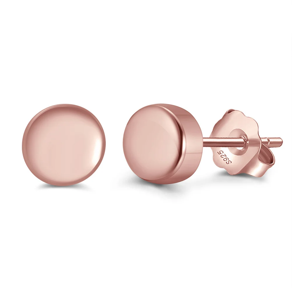Cercei din argint - Cercei din Argint Buttons Rose Stud