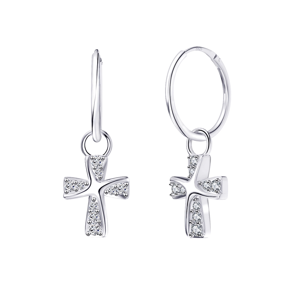 Cercei din argint - Cercei din Argint Cross Silver