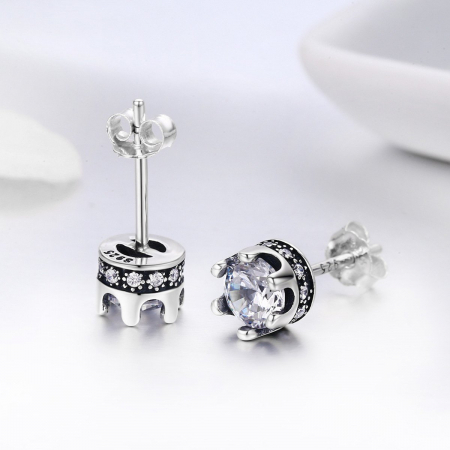 Cercei din argint Crystal Crown [4]