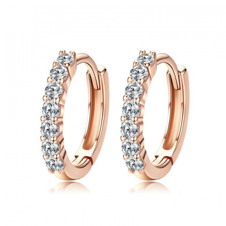 Cercei din argint - Cercei din argint Crystal Hopp Rose