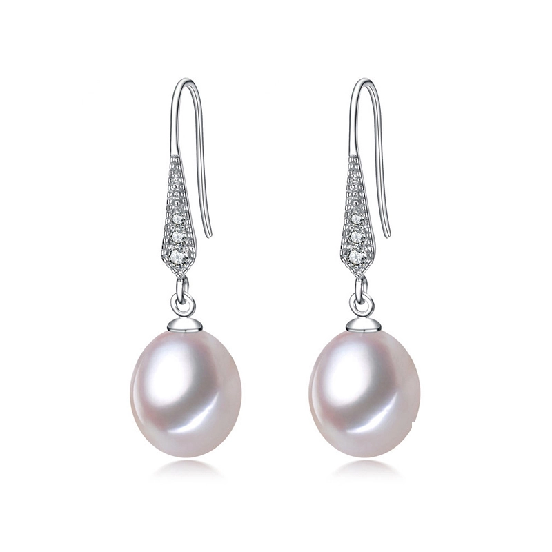 Produse Noi - Cercei din Argint cu Perle Naturale de Cultură Luna Drop Silver