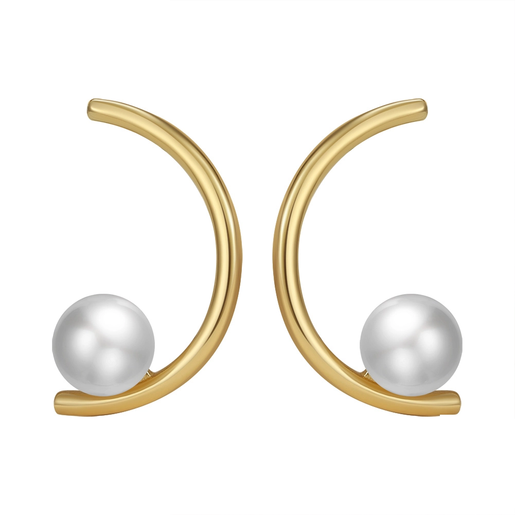 Produse Noi - Cercei din Argint cu Perle Naturale de Cultură Orbit Pearl Hoops