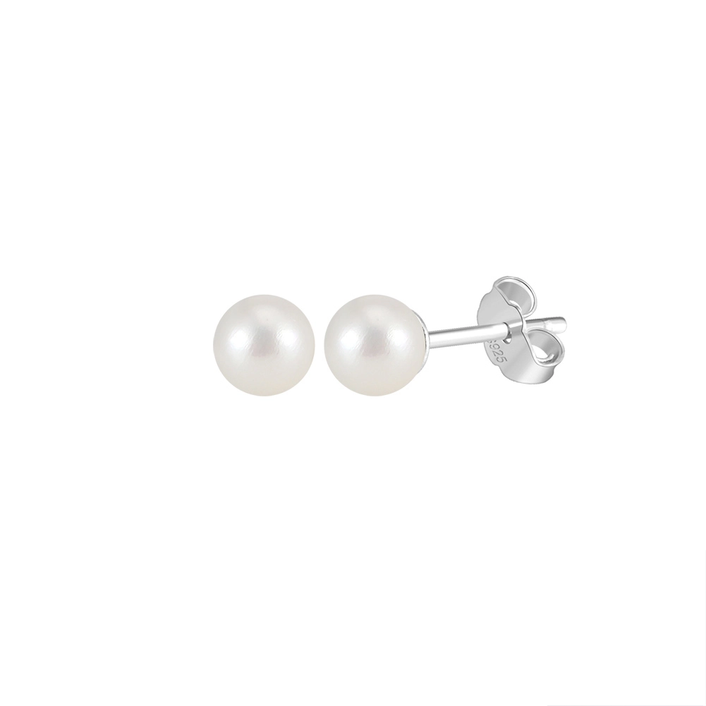 Bijuterii Perle Naturale - Cercei din Argint cu Perle Naturale de Cultură Sterling Silver
