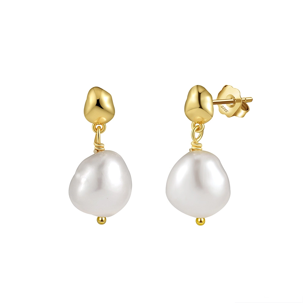 Bijuterii Perle Naturale - Cercei din Argint cu Perle Naturale Pearl Drop Earrings