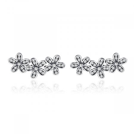 Cercei - Cercei din argint Flower Trio Stud