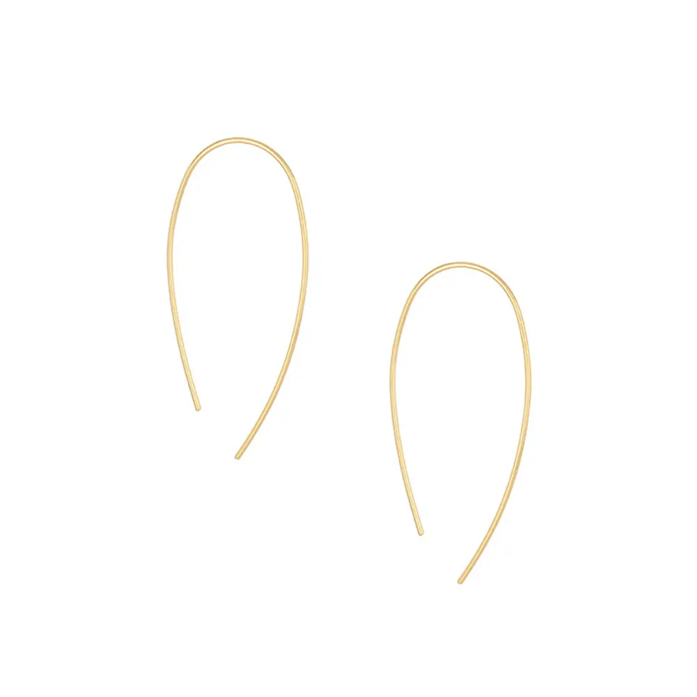 Cercei din argint - Cercei din Argint Golden Arc Simplicity