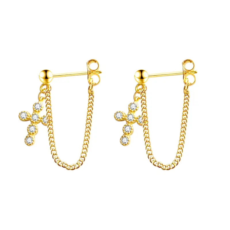 Cercei din argint - Cercei din Argint Golden Constellation Drops
