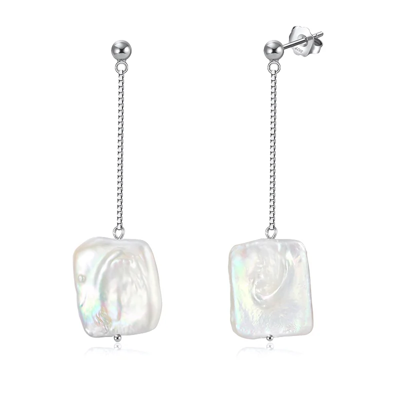 Cercei din Argint Pearl Baroque Waterfalls Silver