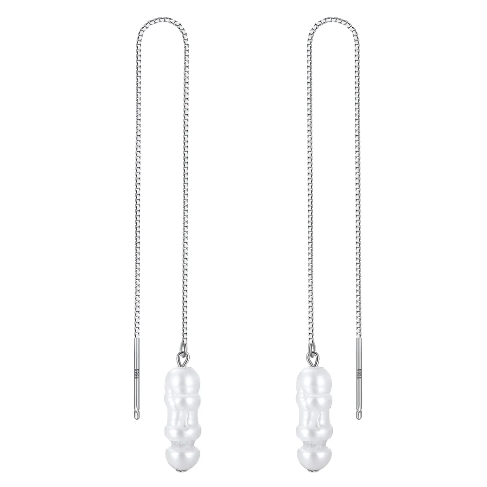 Bijuterii Perle Naturale - Cercei din Argint Pearl Serenity Strings Silver