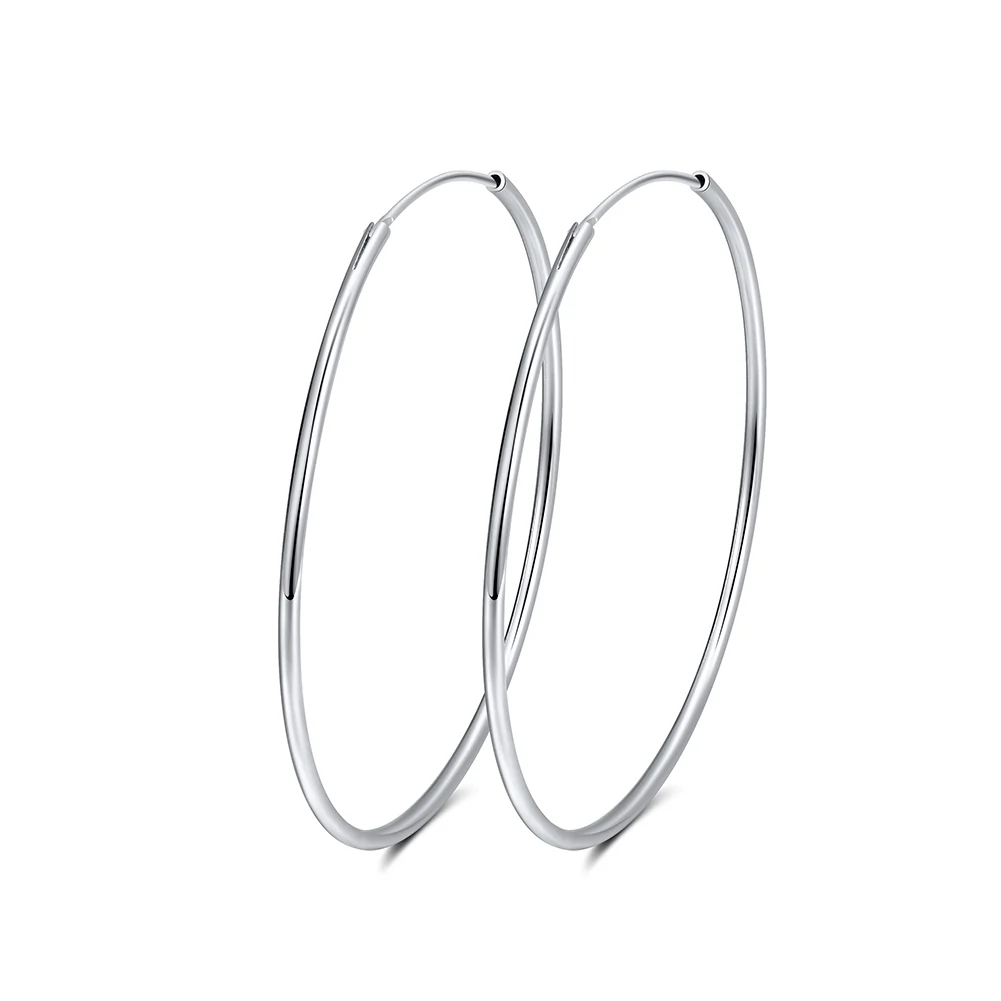 Cercei - Cercei din Argint Silhouette Hoop Elegance Big
