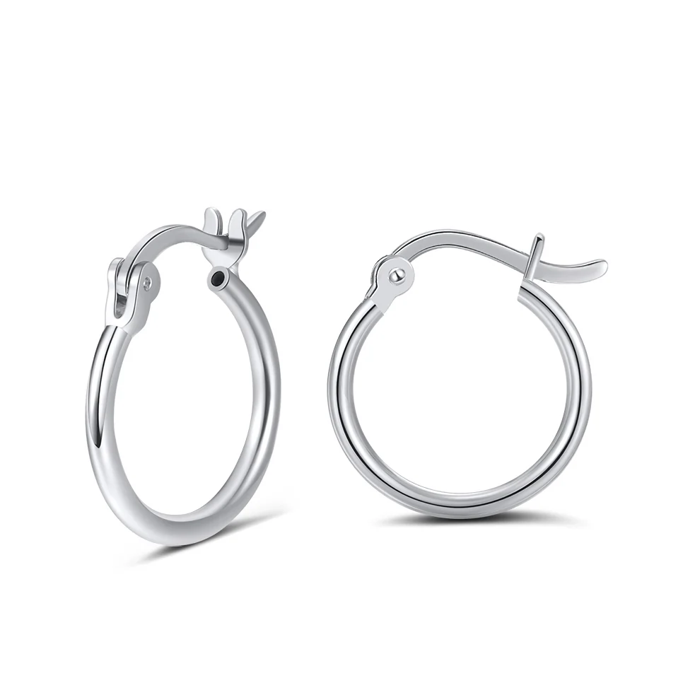 Cercei din argint - Cercei din Argint Silver Hoop Classics