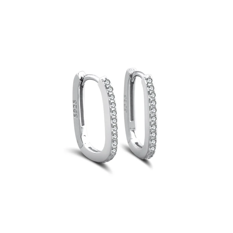 Produse Noi - Cercei din Argint Sparkle Essence Hoops Silver