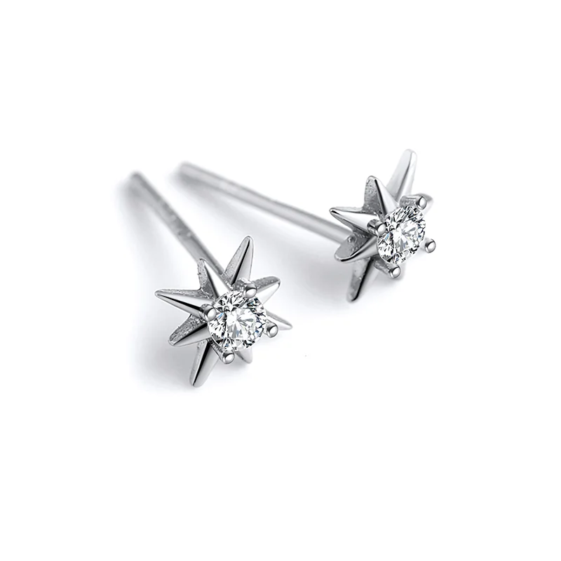 Cercei din argint - Cercei din Argint Starburst Silver Stud Earrings