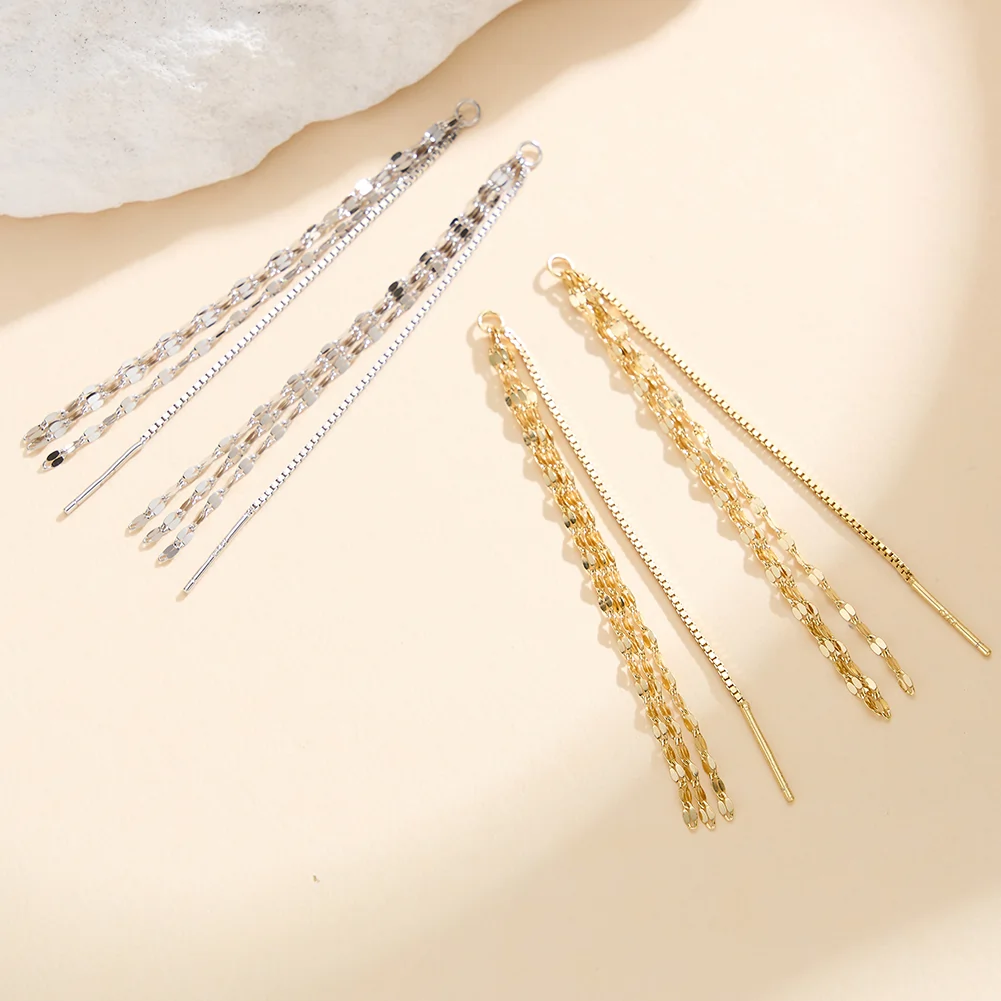 Cercei din argint - Cercei din argint Tassel Auriu