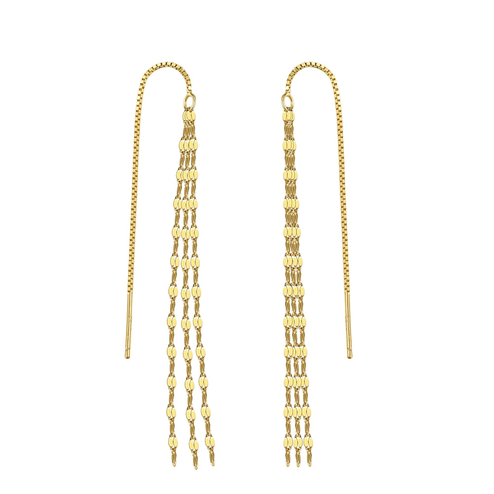 Cercei din argint - Cercei din argint Tassel Auriu