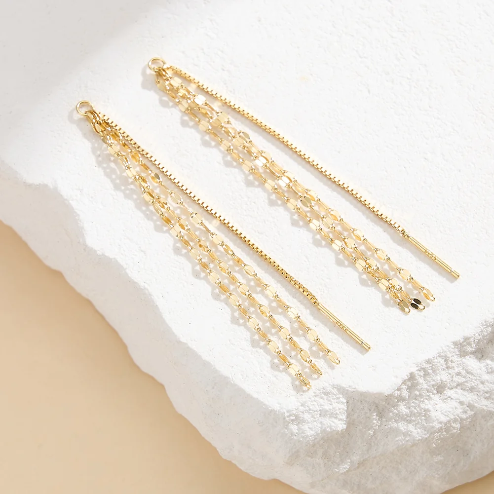 Cercei din argint - Cercei din argint Tassel Auriu