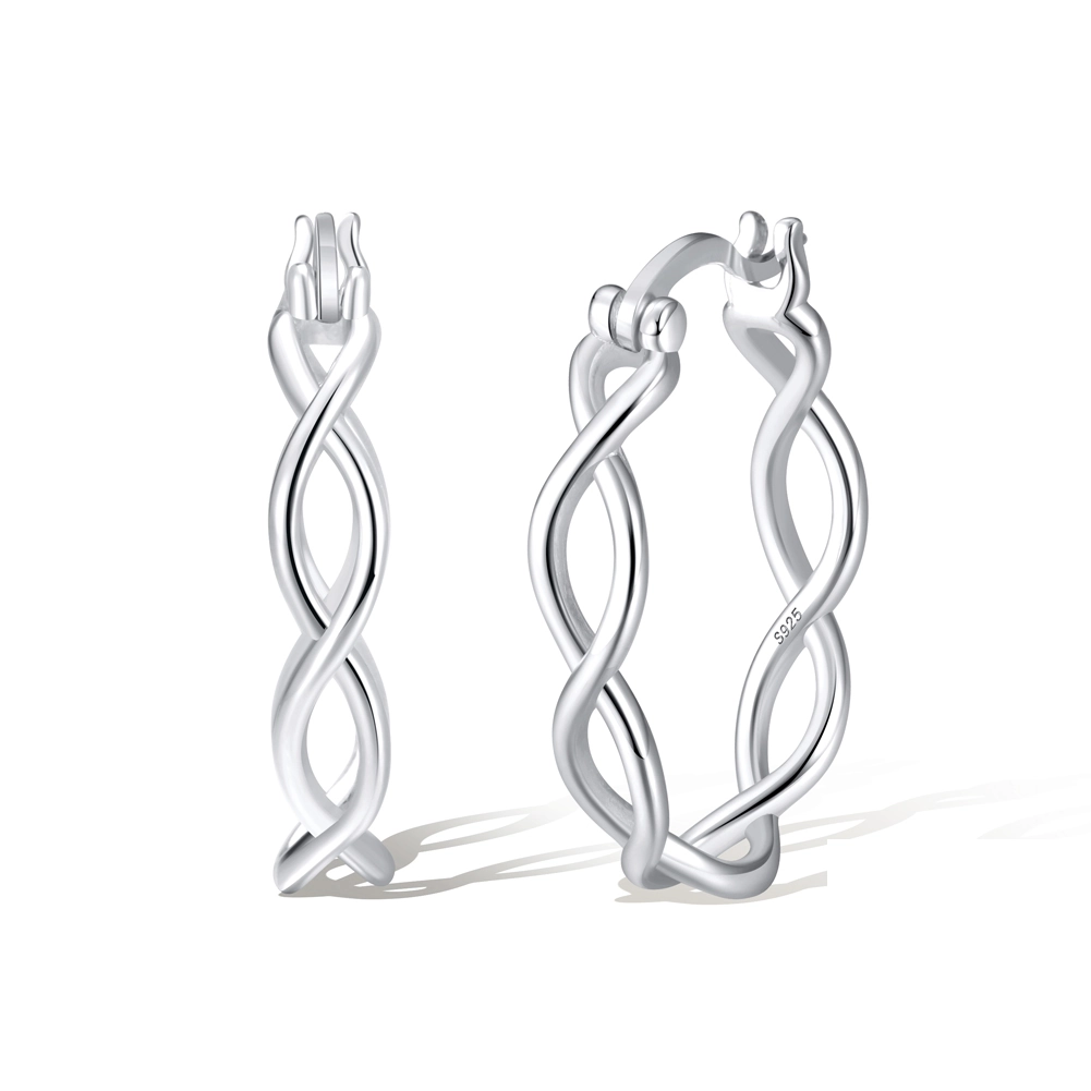 Cercei din argint - Cercei din Argint Twisted Silver