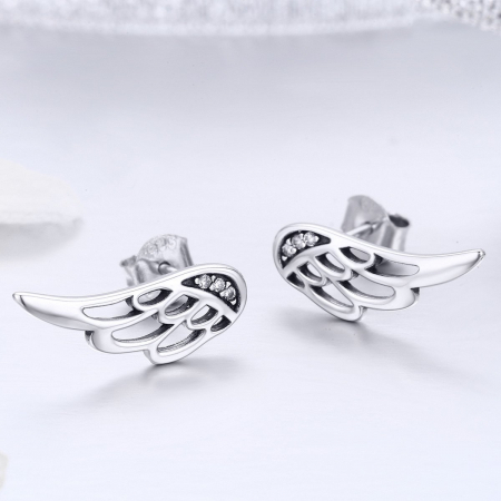 Cercei din argint - Cercei din argint Wing Studs