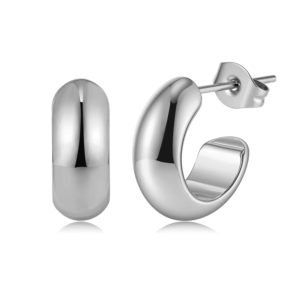 Produse Noi - Cercei Statement Bold Argintiu