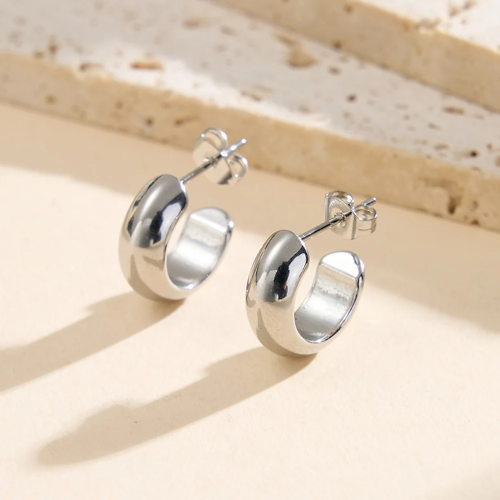 Produse Noi - Cercei Statement Bold Argintiu