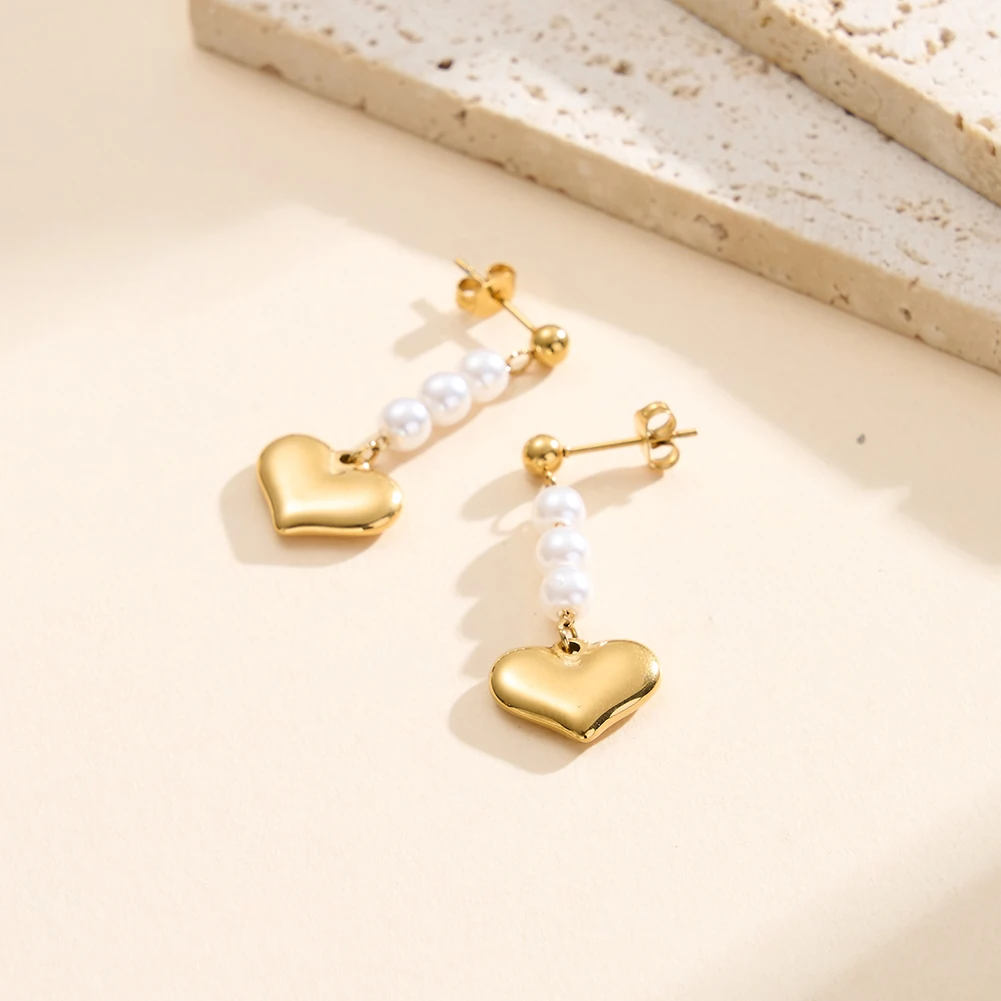 Cercei Statement - Cercei Statement cu Perle Shell Amour Auriu