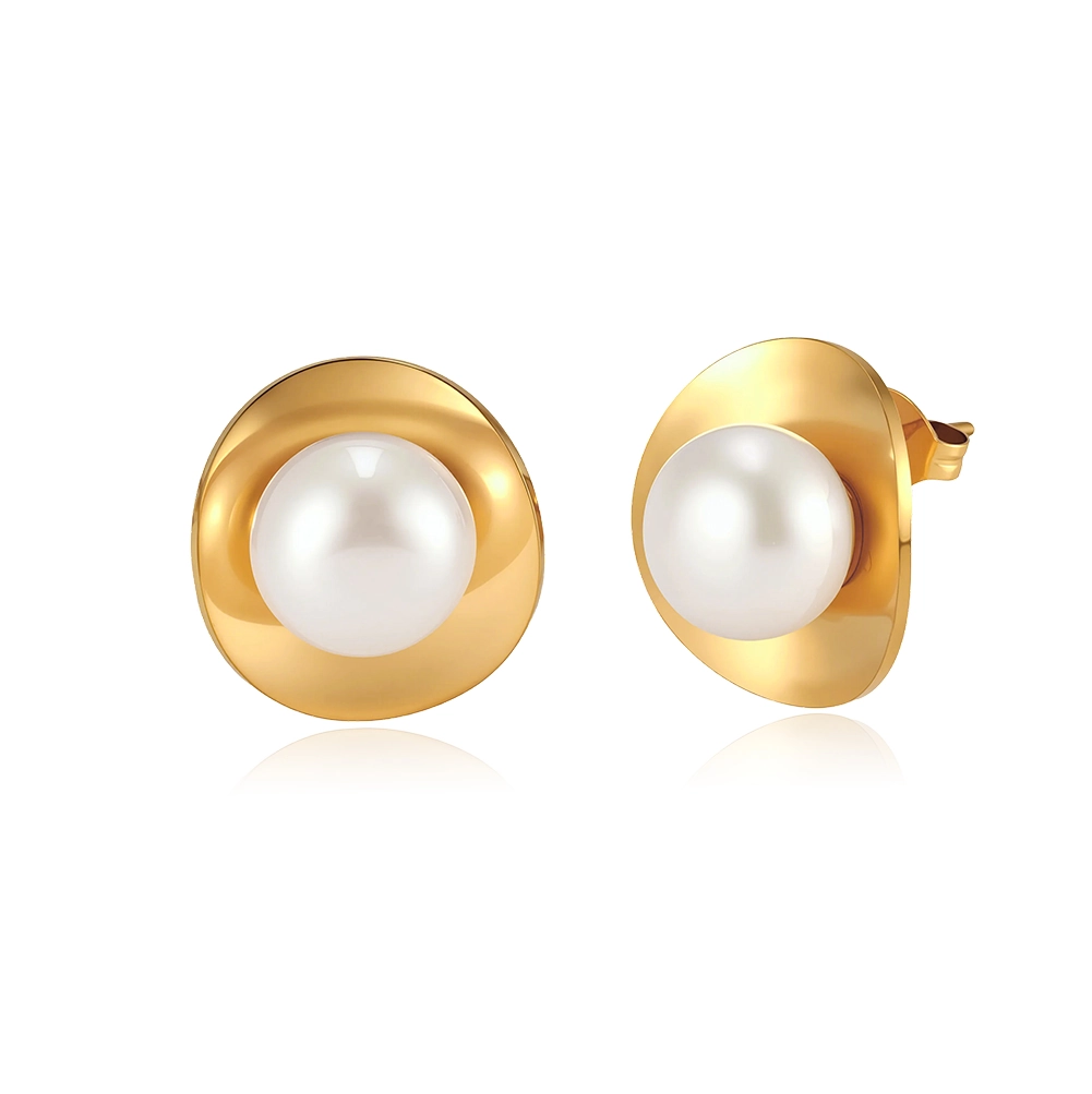 Cercei Statement - Cercei Statement cu Perle Shell Halo Auriu