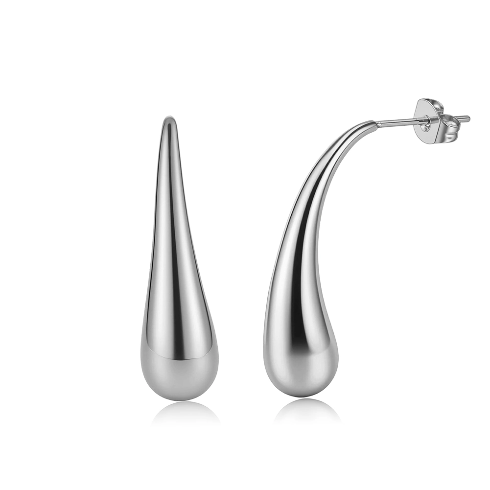 Produse Noi - Cercei Statement Drop Argintiu