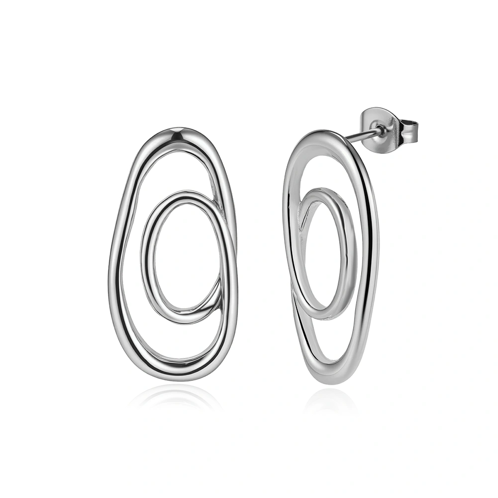 Produse Noi - Cercei Statement Eclipse Argintiu