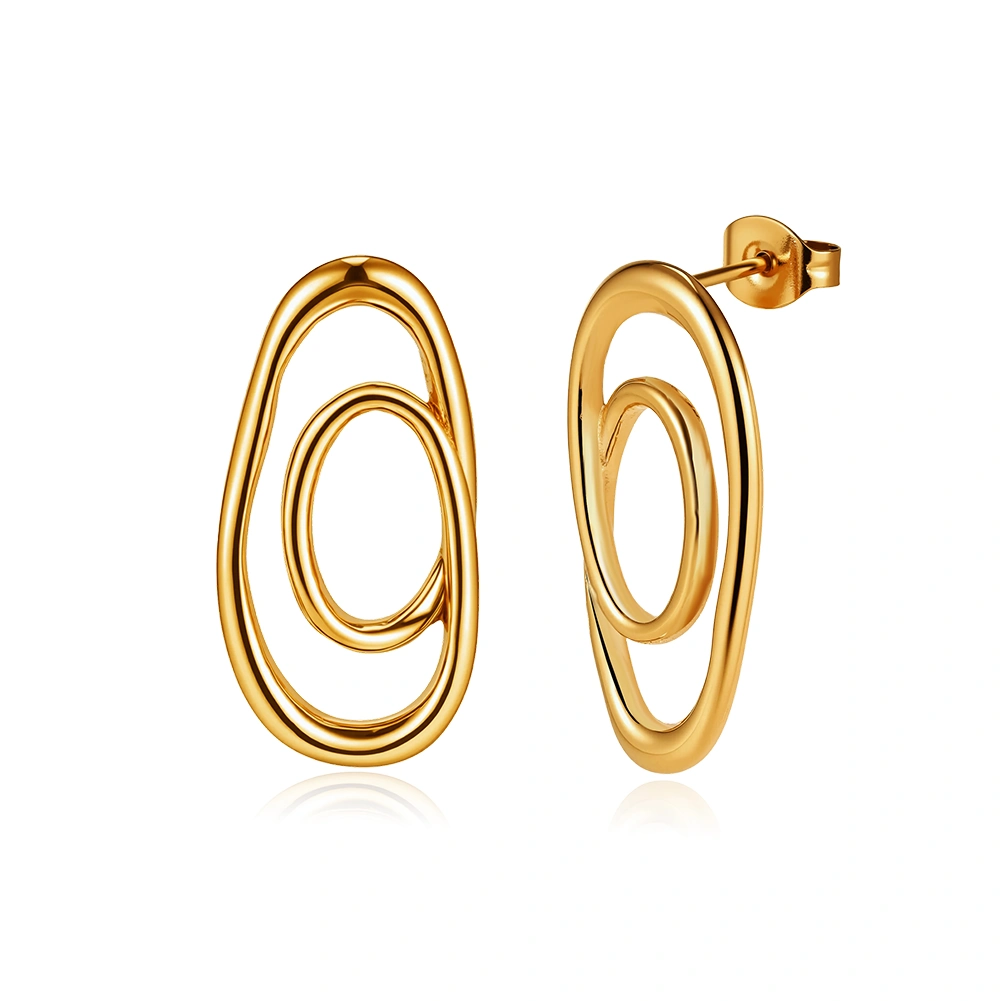 Produse Noi - Cercei Statement Eclipse Auriu